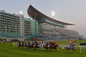Racing at Meydan, Dubai.